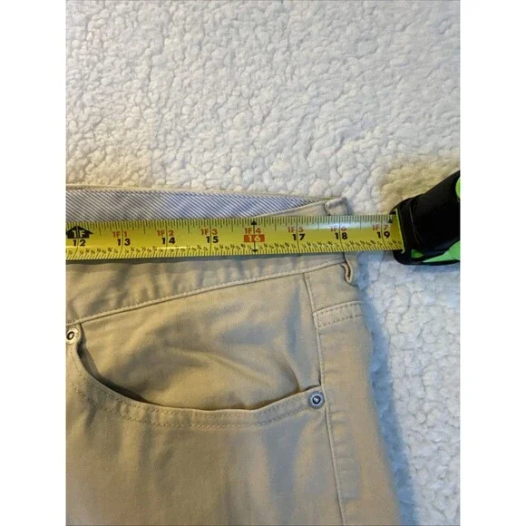 Peter Millar Men's 36 Ultimate Sateen Five-Pocket Pant Khaki Beige Size 36x28 - Picture 3 of 5